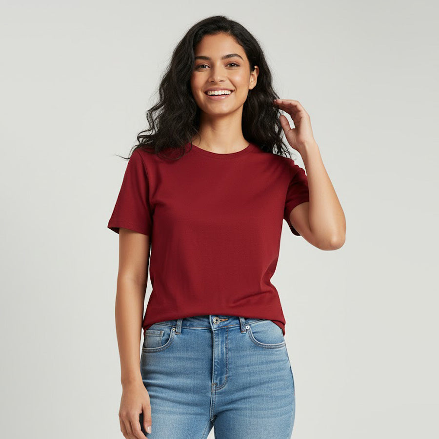 Crew Neck Tee - Short Sleeve - Women