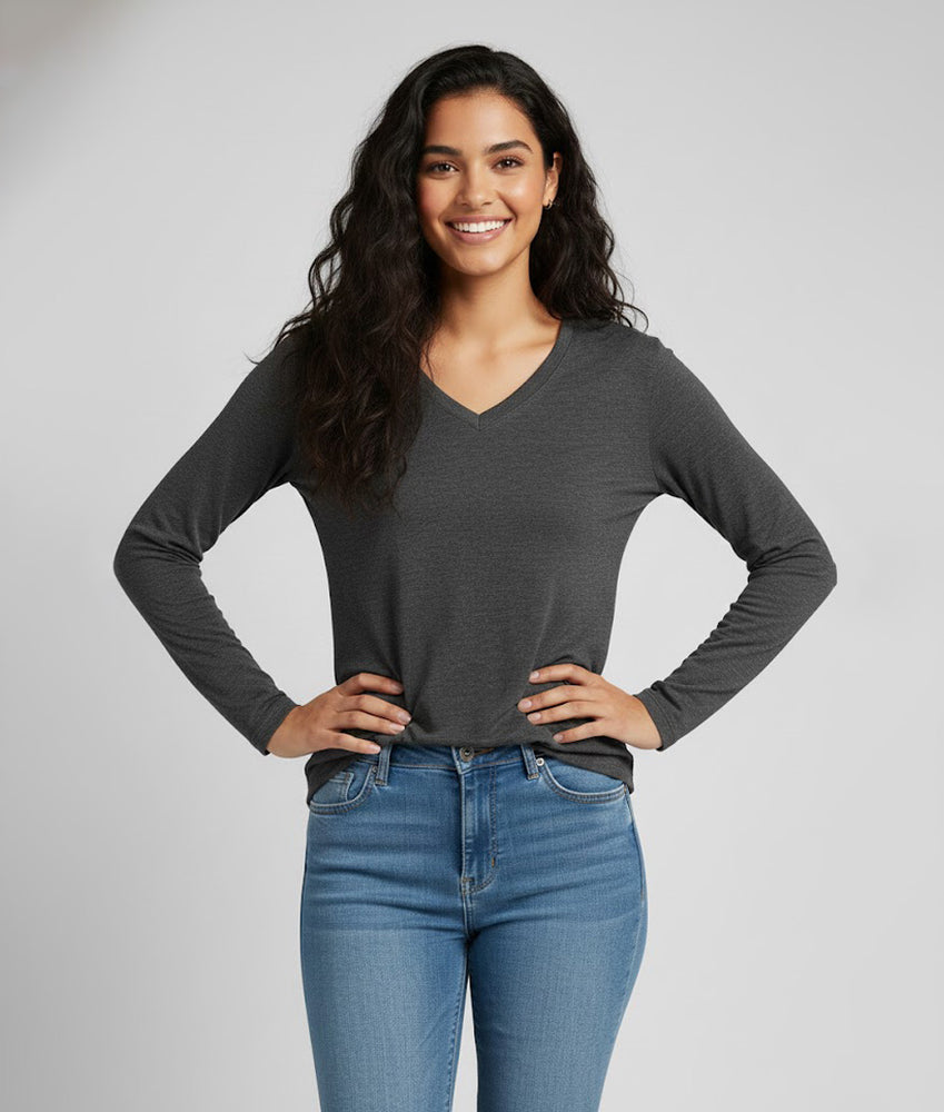 
                        
                          V-Neck Tee - Long Sleeve - Women
                        
                      