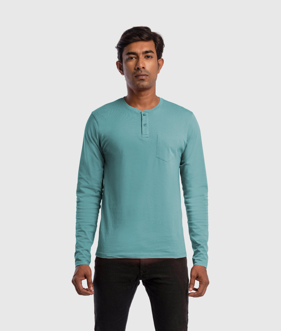Henley t shirt online discount